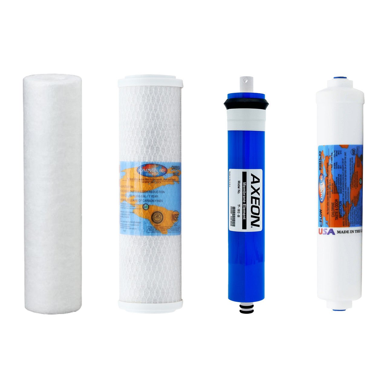 TGI-415 compatible reverse osmosis replacement filter kit with 35/36 GPD membrane