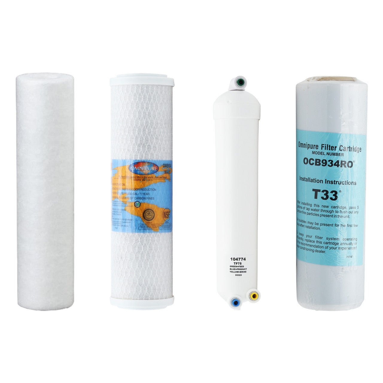 Vertex PureWater Machine 3C-4.0 replacement filter kit with reverse osmosis membrane