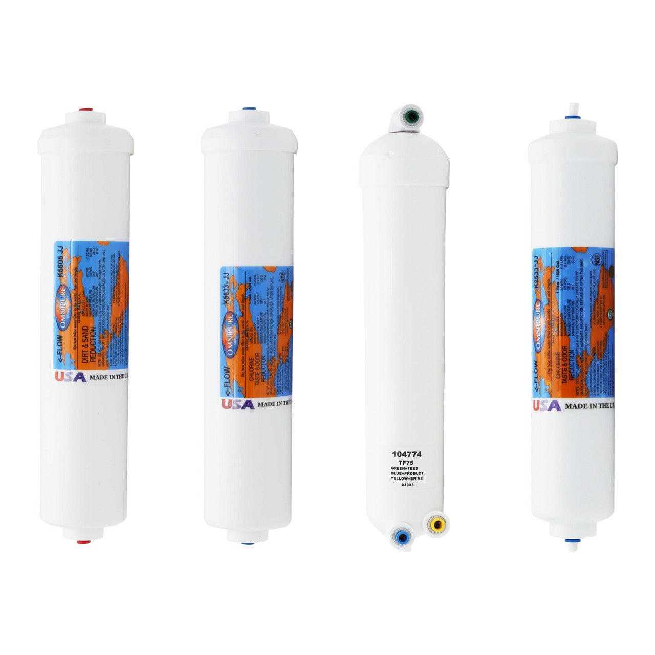 Vertex PWC-3500 compatible reverse osmosis replacement filter kit with 75 GPD encapsulated membrane