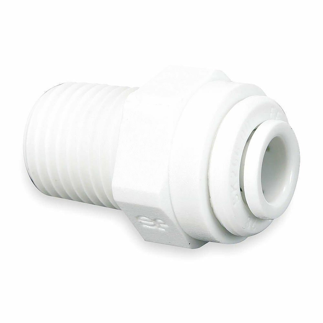 John Guest CI010822W connector with 1/4-inch quick-connect and 1/4-inch male thread