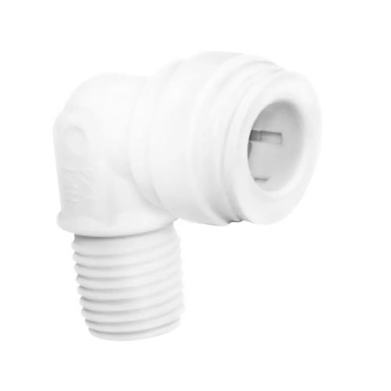 John Guest CI480822W elbow connector with 1/4-inch quick-connect and 1/4-inch male thread