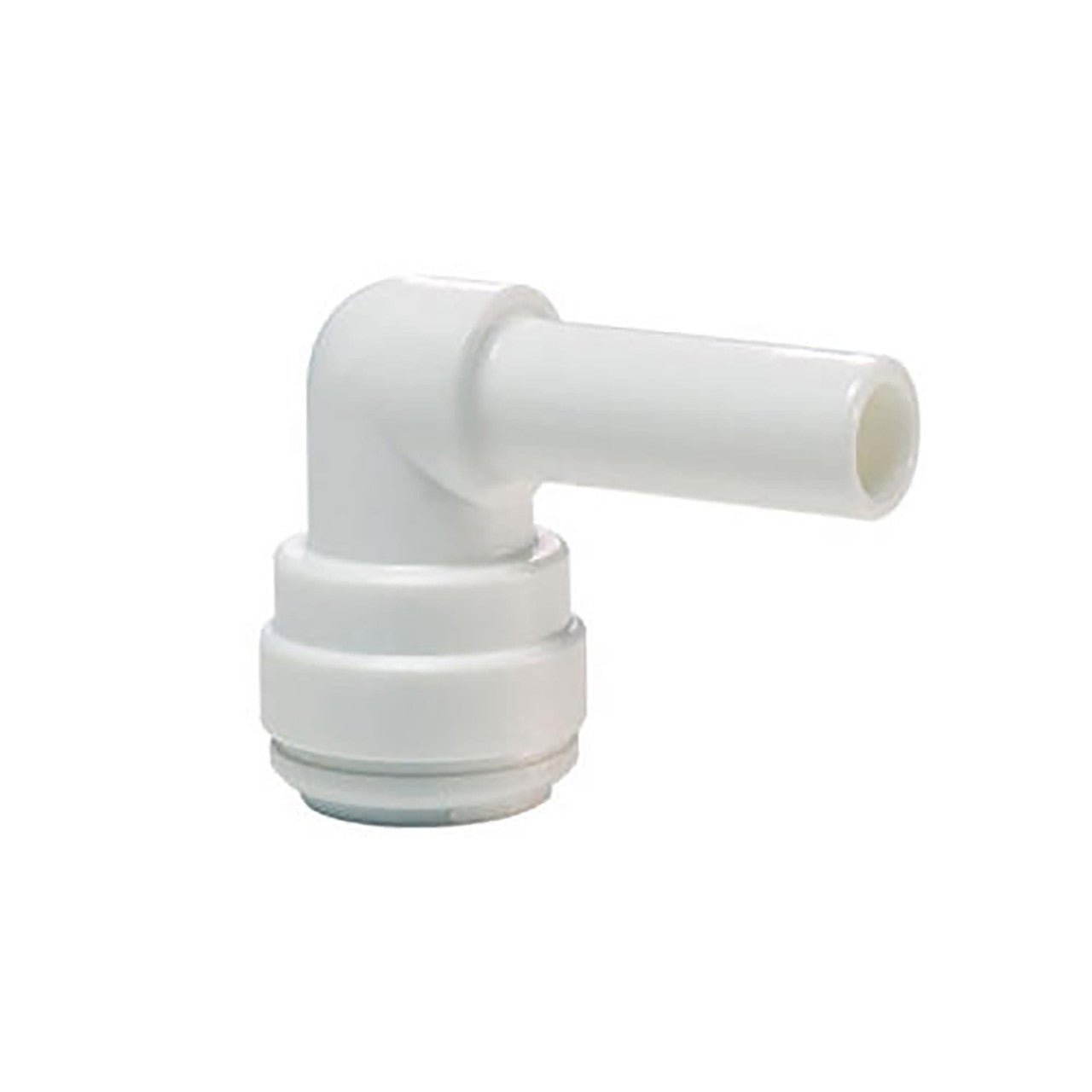 John Guest CI221212W elbow connector with 3/8-inch stem and 3/8-inch quick-connect
