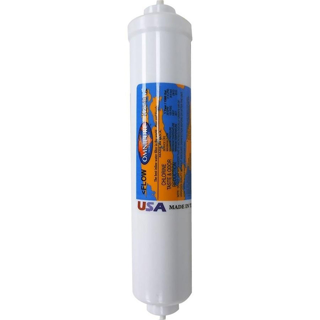 Omnipure K2540 granular activated carbon T40 inline filter, 2 x 10 inches