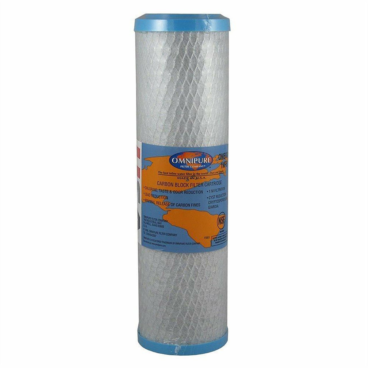 Omnipure OMB934-1mL 1-micron carbon block filter with lead reduction, 2.5 x 10 inch