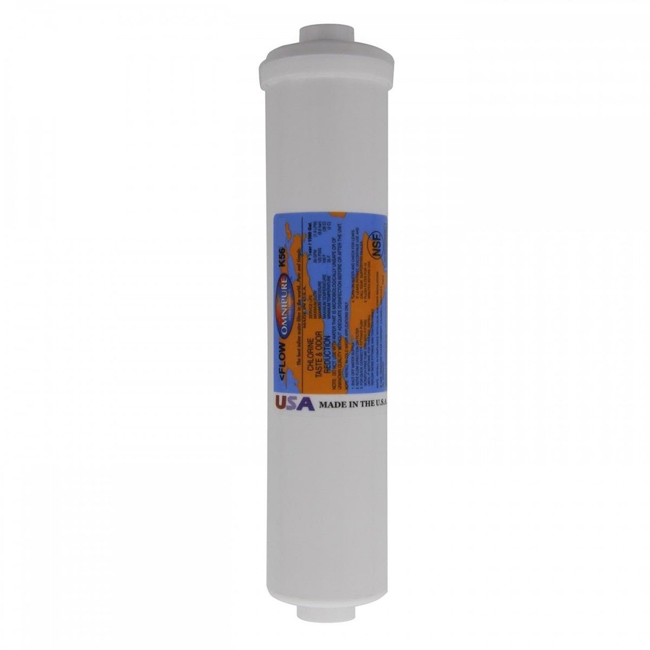 Omnipure K5633 inline GAC T33 carbon filter, 2.5 x 12 inch