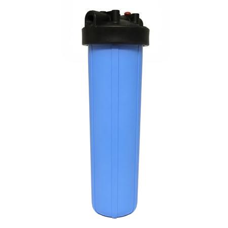 Pentair 20-inch Big Blue filter housing with pressure release valve and large-capacity sump
