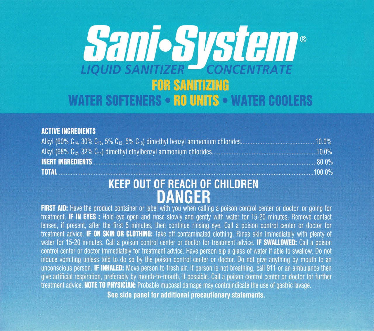 Sani-System SS25RO packet for routine reverse osmosis equipment maintenance