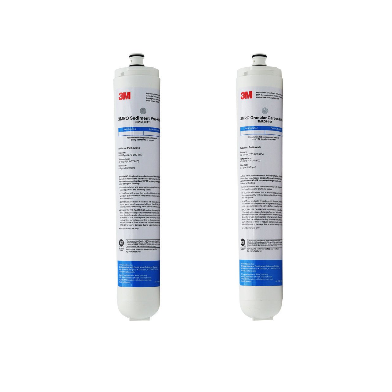 3M Water Factory SQC3 compatible reverse osmosis replacement filter kit without membrane