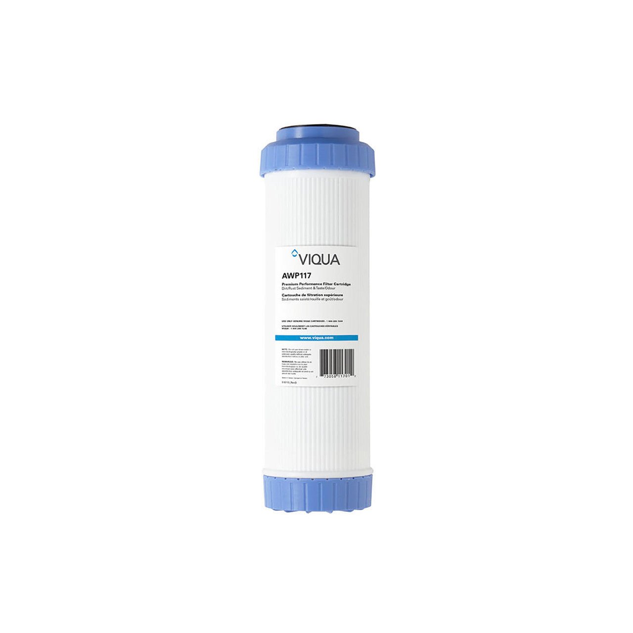 VIQUA AWP117 5-micron sediment and carbon block filter, 2.5 x 10 inch, for S2Q-DWS and standard housings