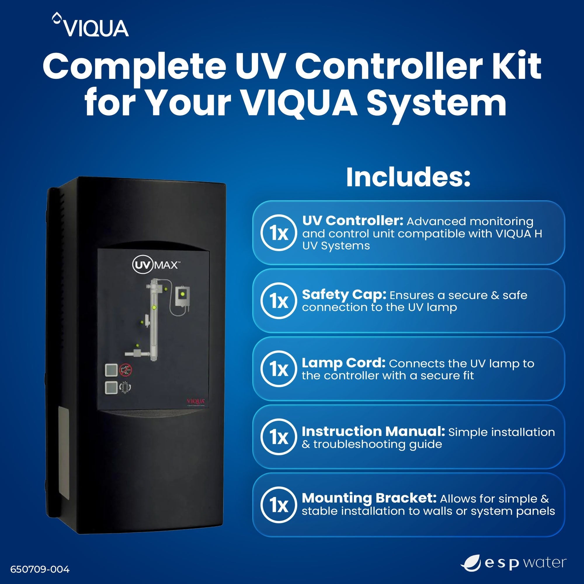 VIQUA 650709 - 004 UV Controller Kit for H System 100 - 240V 650709-004 - ESP Water
